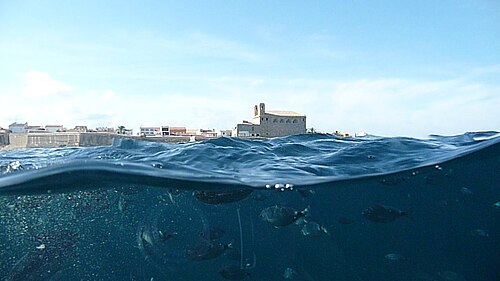 Isla de Tabarca vista desde el mar, Alicante